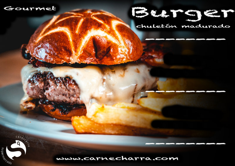Hamburguesa burger gourmet de chuletón madurado + de 50 días