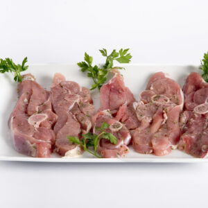 Chuletas de pavo al ajillo 1/2 Kg.