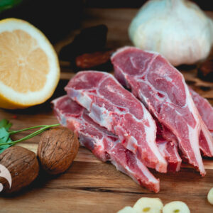 Chuletas de paletilla de cordero recental 0,900 Kg.