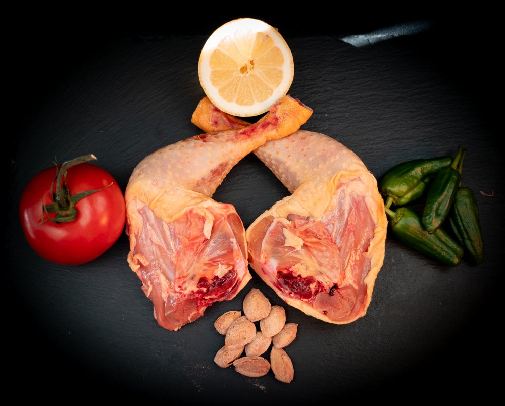 Muslo de pollo de corral 1/2 Kg.