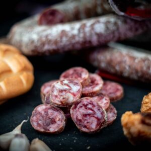 Salchichon Ibérico casero unidad 450 g.