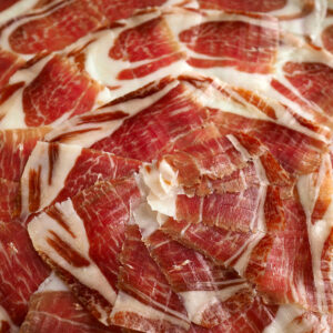 Jamón Ibérico bellota 75% raza ibérica, al corte, 200 g.