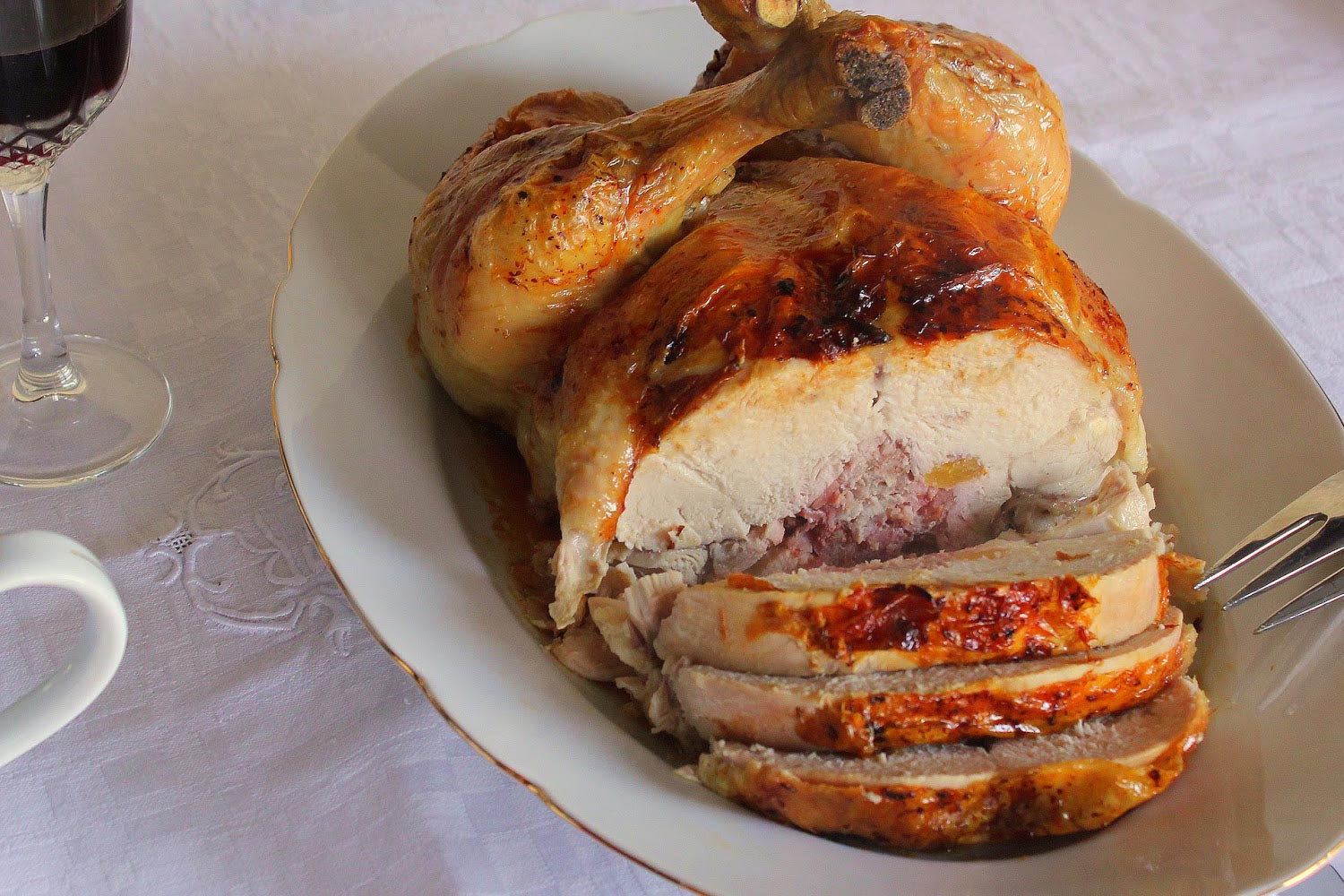 Pollo deshuesado relleno 2,500 Kg.